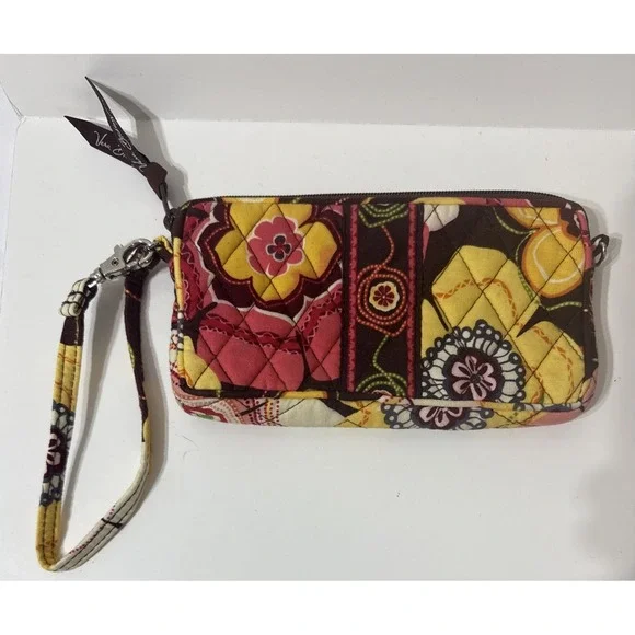 Vera Bradley Wristlet Wallet Retired "Buttercup" Pattern Zipper Bag Quilted Boho - Picture 6 of 9